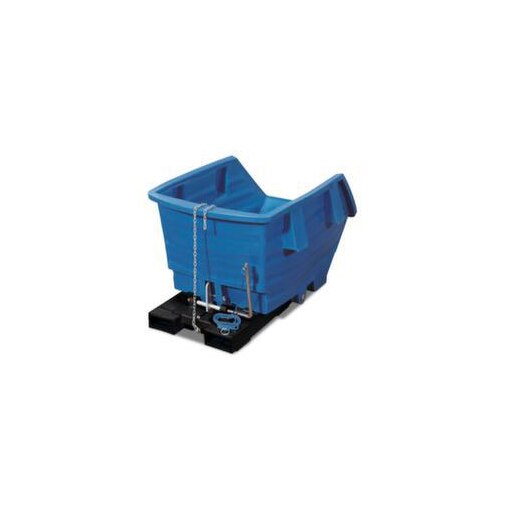 PE-Kippbehälter, HxLxB 890x1650x1145mm, 0, 75m³, Tragl. 250kg, blau