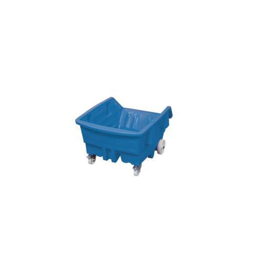 PE-Kippwagen, HxLxB 1095x1586x1173mm, 1m³, Tragl. 250kg, blau, Rollen