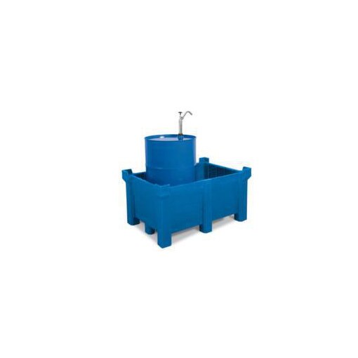 Stapelbehälter, HxLxB 600x800x1200mm, 300l, PE, blau, Wände geschlossen