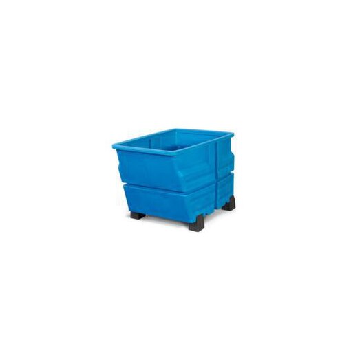 Mehrzweckbehälter,HxLxB 845x1340x1030mm,800l,PE,blau,Wände geschlossen