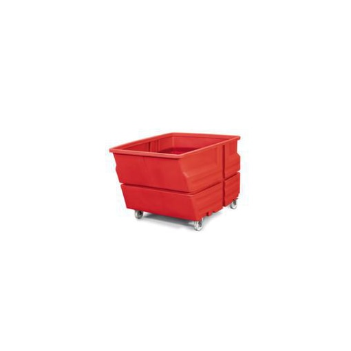 Mehrzweckbehälter, HxLxB 900x1240x825mm, 600l, PE, rot, Wände geschlossen