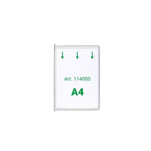 Sichttafel,DIN A4,Hoch-/Querformat,grau,z. Einstecken,m. Aufsteckreitern