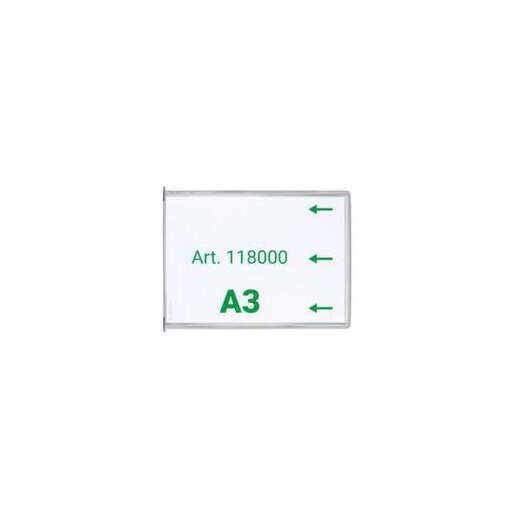 Sichttafel,DIN A4,quer,grau,z. Einstecken,m. Aufsteckreitern,reflexfrei