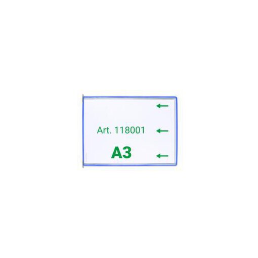 Sichttafel,DIN A4,quer,blau,z. Einstecken,m. Aufsteckreitern,reflexfrei