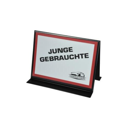 Dachaufsteller, DIN A4, quer, magnetische Standfüße, PVC