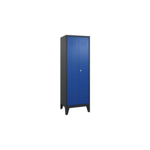 Abteilschrank,HxBxT 1850x610x500mm,2 Abt.,Korpus RAL7021,Front RAL5010