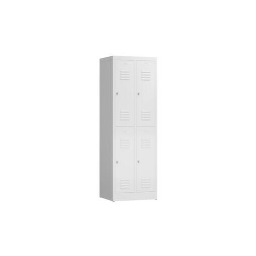 Doppelstöckiger Garderobenschrank, HxBxT 1800x590x500mm, 2x2 Abt.