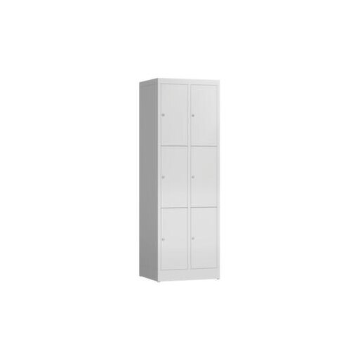 Schließfachschrank, HxBxT 1800x590x500mm, 2x3 Fächer, Zyl.-Schl.