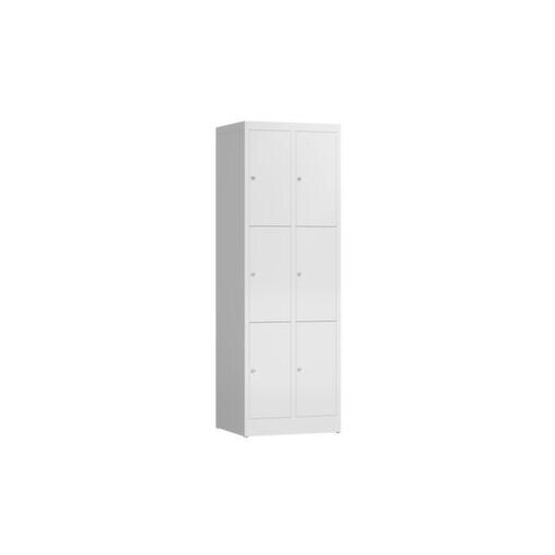 Schließfachschrank, HxBxT 1800x590x500mm, 2x3 Fächer, Zyl.-Schl.