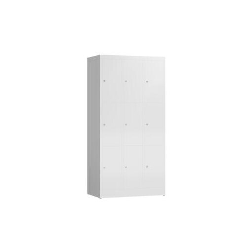 Schließfachschrank, HxBxT 1800x870x500mm, 3x3 Fächer, Zyl.-Schl.