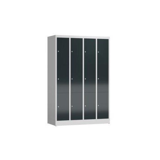 Schließfachschrank, HxBxT 1800x1185x500mm, 4x3 Fächer, Zyl.-Schl.