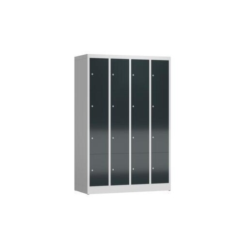 Schließfachschrank, HxBxT 1800x1185x500mm, 4x4 Fächer, Zyl.-Schl.