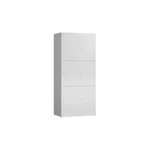 Schließfachschrank, HxBxT 1800x800x500mm, 2x3 Fächer, Zyl.-Schl.