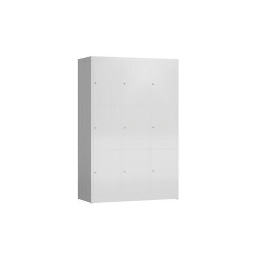 Schließfachschrank, HxBxT 1800x1185x500mm, 3x3 Fächer, Zyl.-Schl.