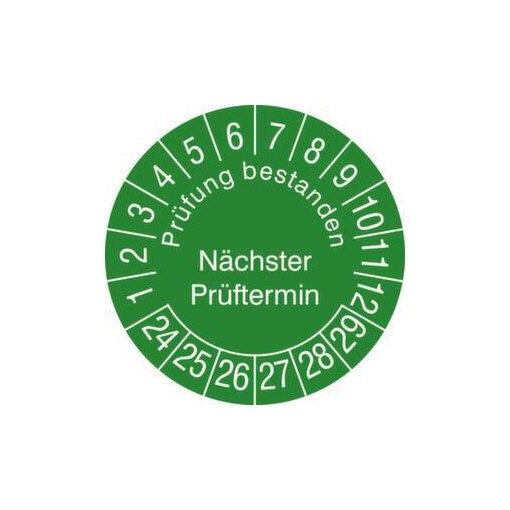 Prüfplakette,Prüfung bestanden/nächster Prüftermin,Prüfzeitraum 24-29