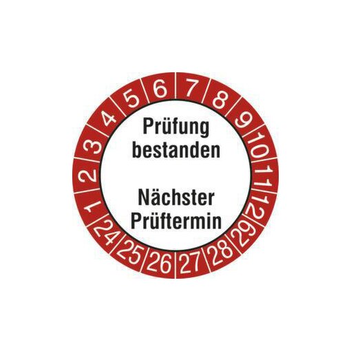 Prüfplakette,Prüfung bestanden/nächster Prüftermin,Prüfzeitraum 24-29