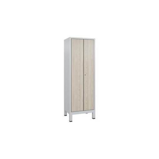 Garderobenschrank,HxBxT 1850x610x500mm,Korpus RAL7035,Front Sen-Esche