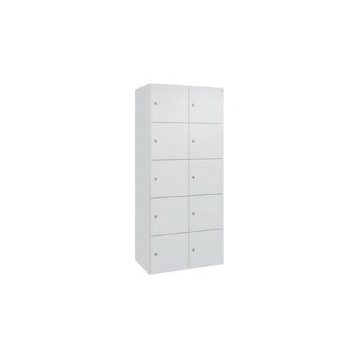 Schließfachschrank,HxBxT 1850x800x525mm,2x5 Fächer,Zylinderschloss