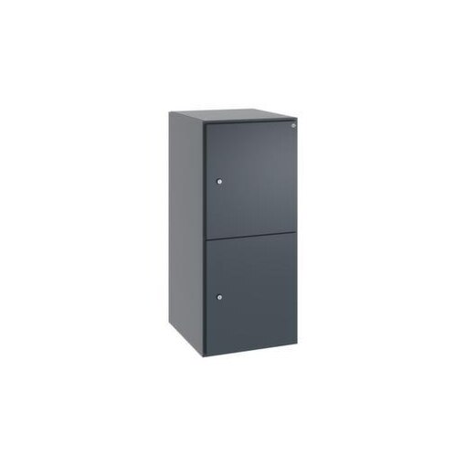 Schließfachschrank,HxBxT 950x400x525mm,1x2 Fächer,Zylinderschloss