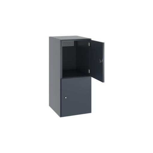 Schließfachschrank,HxBxT 950x400x525mm,1x2 Fächer,Zylinderschloss