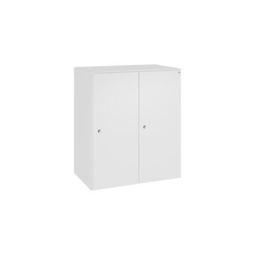 Garderobenschrank,HxBxT 950x800x525mm,2 Abt.,Abt. B 400mm,Zylinderschloss