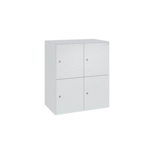 Schließfachschrank,HxBxT 950x800x525mm,2x2 Fächer,Zylinderschloss