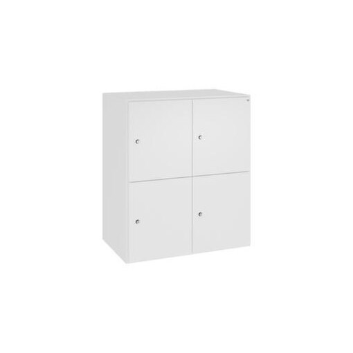 Schließfachschrank,HxBxT 950x800x525mm,2x2 Fächer,Zylinderschloss