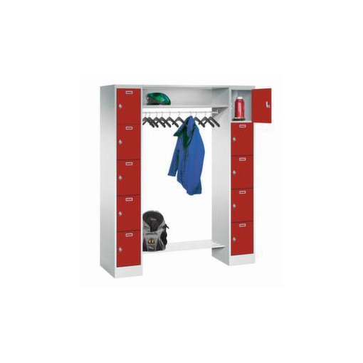 Personal-Garderobe, HxBxT 1950x1500x500mm, 2x5 Fächer, Abteil B 300mm