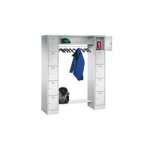 Personal-Garderobe, HxBxT 1950x1500x500mm, 2x5 Fächer, Abteil B 300mm