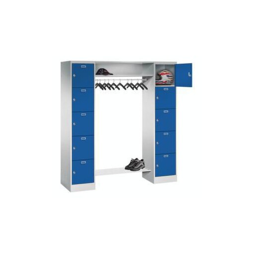 Personal-Garderobe, HxBxT 1950x1700x500mm, 2x5 Fächer, Abteil B 400mm