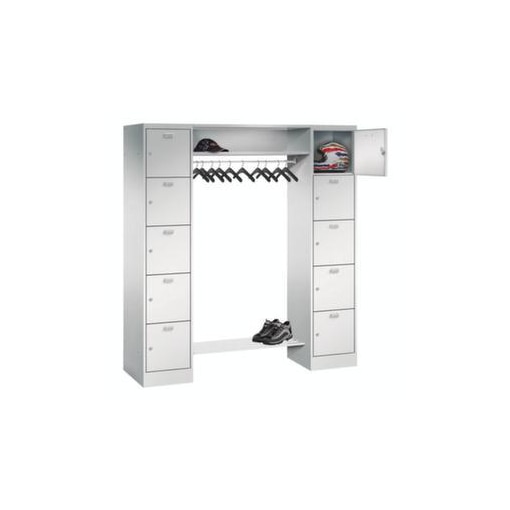 Personal-Garderobe, HxBxT 1950x1700x500mm, 2x5 Fächer, Abteil B 400mm