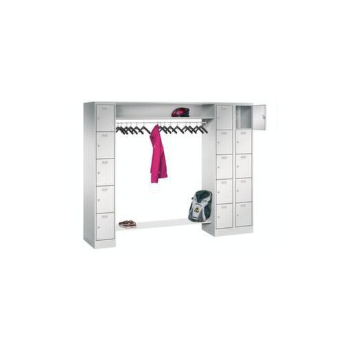 Personal-Garderobe, HxBxT 1950x2250x500mm, 3x5 Fächer, Abteil B 300mm