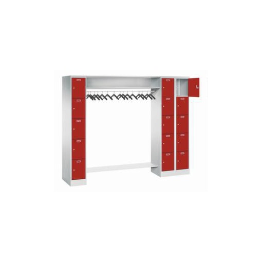 Personal-Garderobe, HxBxT 1950x2250x500mm, 3x5 Fächer, Abteil B 300mm