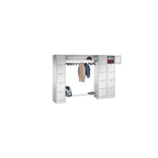 Personal-Garderobe, HxBxT 1950x2550x500mm, 3x5 Fächer, Abteil B 400mm