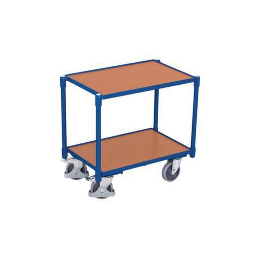 Tischwagen, Tragl. 250kg, 2 Etage(n), Ladefl. LxB 605x410mm, Holzetage