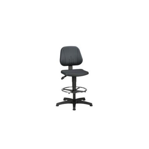 Arbeitsdrehstuhl,Muldensitz schwarz,Sitz HxBxT 580-850x440x410mm,Fußring