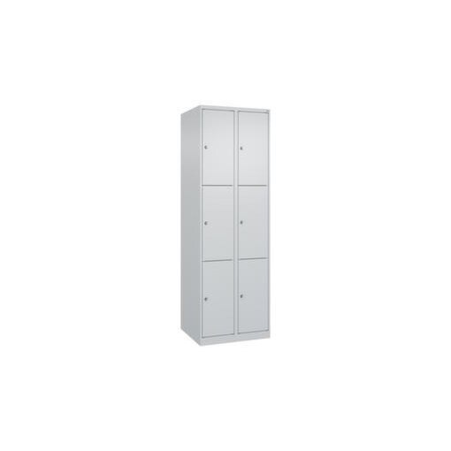 Schließfachschrank, HxBxT 1850x600x500mm, 2x3 Fächer, Zyl.-Schl.