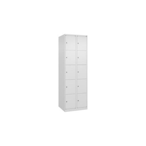 Schließfachschrank, HxBxT 1850x600x500mm, 2x5 Fächer, Zyl.-Schl.