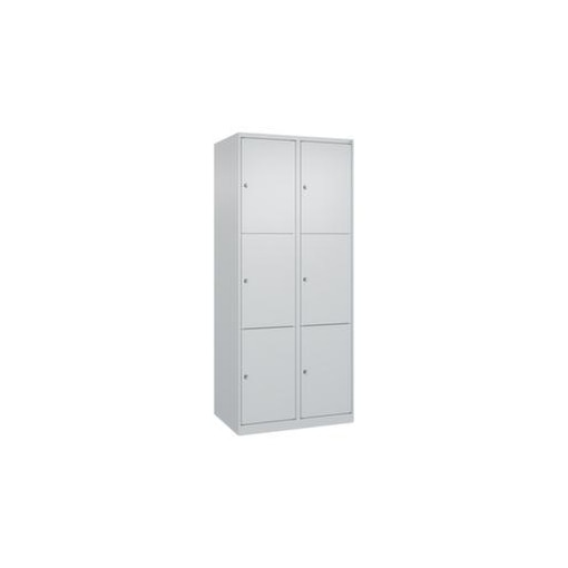 Schließfachschrank, HxBxT 1850x800x500mm, 2x3 Fächer, Zyl.-Schl.