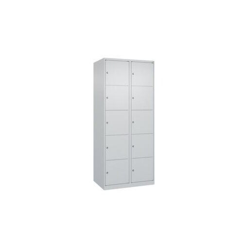 Schließfachschrank, HxBxT 1850x800x500mm, 2x5 Fächer, Zyl.-Schl.