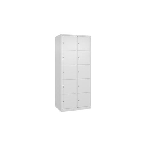 Schließfachschrank, HxBxT 1850x800x500mm, 2x5 Fächer, Zyl.-Schl.