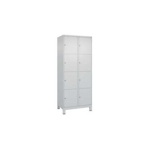 Schließfachschrank, HxBxT 1950x800x500mm, 2x4 Fächer, Zyl.-Schl., Füße