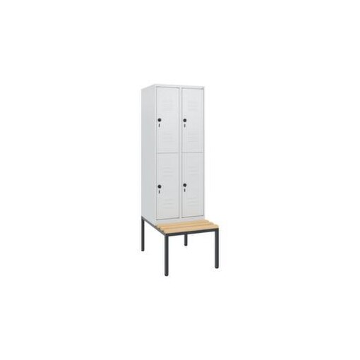 Doppelstöckiger Sitzbankschrank, HxBxT 1950x600x815mm, 2x2 Abt.