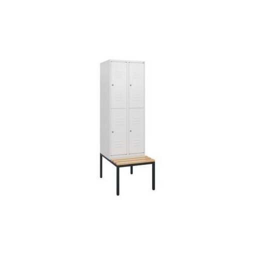 Doppelstöckiger Sitzbankschrank, HxBxT 1950x600x815mm, 2x2 Abt.