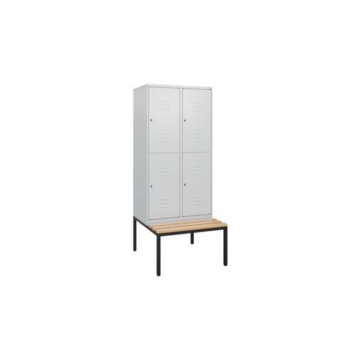 Doppelstöckiger Sitzbankschrank, HxBxT 1950x800x815mm, 2x2 Abt.