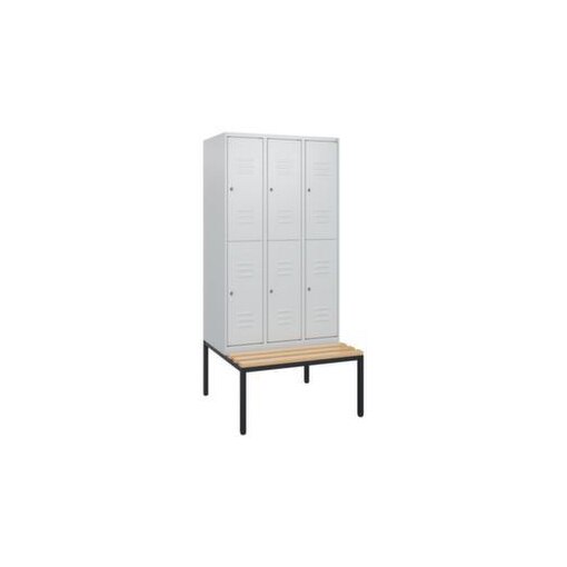 Doppelstöckiger Sitzbankschrank, HxBxT 1950x900x815mm, 3x2 Abt.