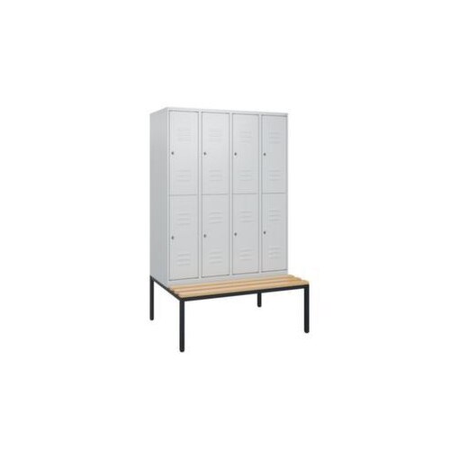 Doppelstöckiger Sitzbankschrank, HxBxT 1950x1200x815mm, 4x2 Abt.