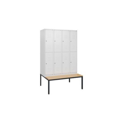 Doppelstöckiger Sitzbankschrank, HxBxT 1950x1200x815mm, 4x2 Abt.