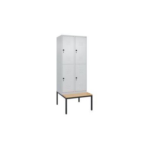 Doppelstöckiger Sitzbankschrank, HxBxT 2120x800x815mm, 2x2 Abt.