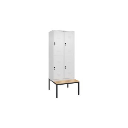 Doppelstöckiger Sitzbankschrank, HxBxT 2120x800x815mm, 2x2 Abt.